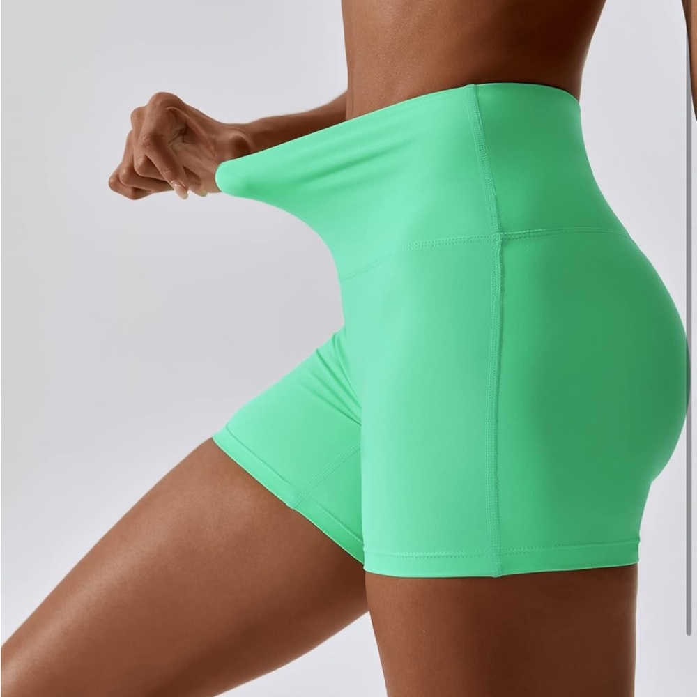 5/$20 Women's Green Bike Shorts - Picture 6 of 6